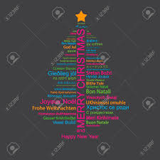 Feliz Natal E Feliz Ano Novo Em Diferentes Linguas Em Forma De Natal Tres Celebracao Palavra Tag Nuvem Cartao Arte Vetorial Ilustraciones Svg Vectoriales Clip Art Vectorizado Libre De Derechos Image 91022157