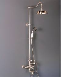 Thermostatic Exposed Tub And Shower System With 54 Inch Shower Riser Solution To Add A Shower On The Exterior Of The Shower Systems Shower Plumbing Shower Tub