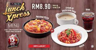 It's no surprise that we'd be among the best pizza delivery and takeout in connersville, in. Pizza Hut Lunch Xpress Menu Rm8 90 Malaysia Freebies Facebook
