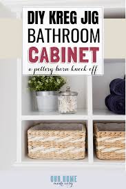 Linen closet with storage shelves Diy Bathroom Wall Cabinet Our Home Made Easy