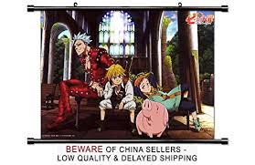 Soul eater anime fabric wall scroll poster (16 x 20) inches. The Seven Deadly Sins Anime Fabric Wall Scroll Poster 32x23 Inches Buy Online In Aruba At Aruba Desertcart Com Productid 90297487