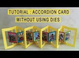 Assembling the parts for the pull up accordion lantern card take the patterned 6″ x 6″ card base and glue an accordion strip card as per below. Accordion Card Tutorial Card For Explosion Box Scrapbooks Youtube Creative Birthday Cards Accordion Cards Birthday Cards Diy