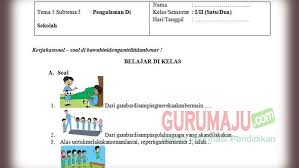 Pada mata pelajaran pendidikan jasmani olahraga kesehatan kelas 8 tingkat smp/mts merupakan mata. Soal Ph Uh Pjok Kelas 1 Tema 5 Kurikulum 2013 Revisi Guru Maju