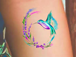 Arm and back placement are also very popular. Hummingbird Lavender Watercolor Temporary Tattoo Humming Etsy
