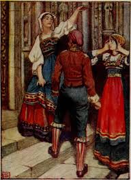 Melodramma in un atto dal dramma omonimo di giovanni verga libretto di giovanni targioni tozzetti e guido menasci. Cavalleria Rusticana Turiddu Santuzzo And Lola At The Church Door 1910 Byam Shaw Wikiart Org