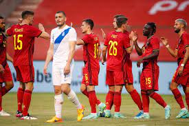 Romelu lukaku scored in the 10th minute of the match to give belgium an early lead in horrible collision of heads between castagne and kuzyaev. Qnu Evedjsgiom