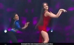 The actress on sunday posted a brand new dance video with marce pedrozo. Nora Fatehi Dance Video Viral On Kamariya Song In Red Gown Newsbust In