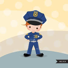 Cops Police Officer Clipart Little Boy Clipart Graphics Scrapbooking Digitized Embroidery Commercial Use Character Diorama Kids Police Officer Digital Embroidery