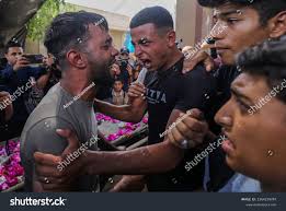Palestinians Mourn Body Young Man Who Stock Photo 2364238797