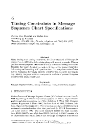 Pdf Timing Constraints In Message Sequence Chart