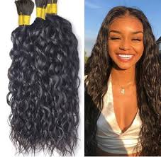 Human hair and premium human hair blend braids can be styled for curly or sleek looks as you would your own natural hair. Natural Water Wave Bulk Human Hair For Braiding Unprocessed Human Braiding Hair Bulk No Weft Micro Mini Braiding Bulk Hair From Sweety Humanhair 4 54 Dhgate Com