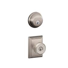Schlage is a house hold name synonymous with security. Schlage Fb50bweadd625 Polished Chrome Bowery Single Cylinder Keyed Entry Door Knob Set And Deadbolt Combo With Addison Rose Handlesets Com