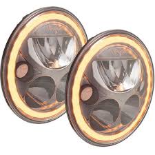 Vision X Lighting 7 Round Vx Series Led Headlights Amber Halo 9925981 4wd Com