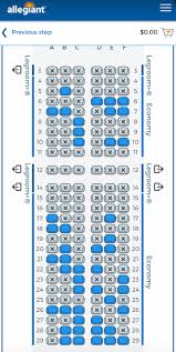 Allegiant Air Seat Map Color 2018