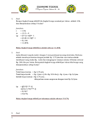 Maybe you would like to learn more about one of these? Jawaban Soal Ekonomi Teknik