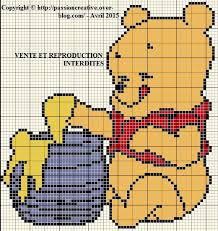 Grille Gratuite Point De Croix Winnie L Ourson Et Son Pot De Miel Passion Creative Winnie L Ourson Elephant Point De Croix Point De Croix