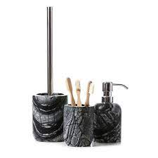 Browse our range of black bathroom accessories including black showers, black toilet roll holders, black hooks and black fittings. Mercer Reid Round Marble Bathroom Accessories Black Bathroom Accessories Adairs Online
