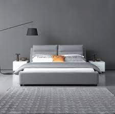 See more pictures of vaulted ceiling bedrooms here. Chinese Modern Bedroom Furniture Minimalist Style Grey Fabric Bed China Living Room Furniture Sofa Bed