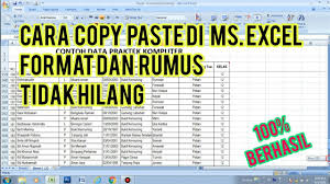 Check spelling or type a new query. Cara Copy Paste Di Microsoft Excel Tanpa Merubah Rumus Dan Format Youtube