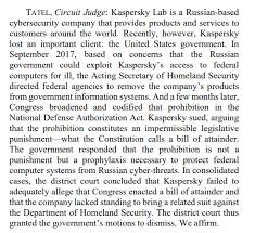 Kaspersky Lab Inc V Dhs I Yale Journal On Regulation
