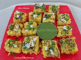 Serve with peanut or coconut chutney. Cooking With Shobana Rava Dhokla