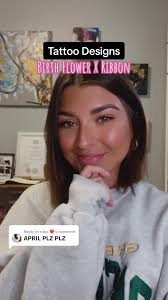 Flower Ribbon Tattoo