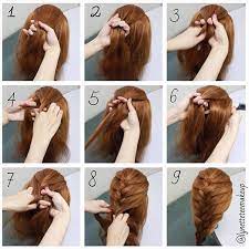 Here's how to braid hair step by step in the coolest new fashions of the year. French Braid Step By Step 1 Take A Section Of Hair 2 Divide Into Three Parts 3 Cross The Left Easy Hairstyles Braids For Long Hair Braided Hairstyles Easy