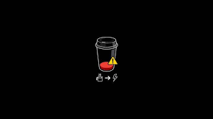 Follow the vibe and change your wallpaper every day! Simple Black Minimalism Battery Coffee Black Background Wallpapers Hd Desktop And Mobile Backgrounds