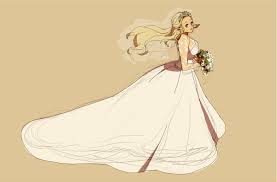 Dressed in ceremonial garb, zelda was ready to awaken the powers of hylia within her when ganon struck hyrule in an unexpected place. Zelda S Wedding Dress Unknown Artist Princess Zelda Zelda Wedding Legend Of Zelda