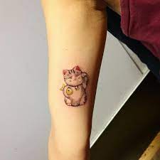 Little Kitty Cute Tattoos For Women Lucky Tattoo Lucky Cat Tattoo