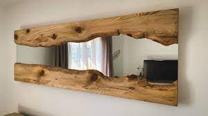 Achetez votre miroir contour bois occasion au meilleur prix : Transformation D Un Simple Miroir Ikea Live Edge Mirror Youtube