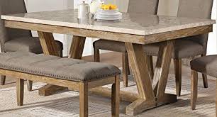 Jemez Rectangular Faux Marble Top Dining Table In Weathered Want To Know More Click On Dining Table Marble Marble Top Dining Table Faux Marble Dining Table