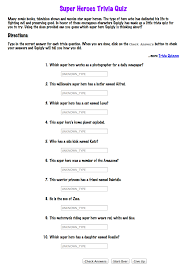 This quiz explores superheroes across both marvel and dc. Http Www Squiglysplayhouse Com Games Quizzes Entertainment Superheroes Html Quiz Superhero Camp Fight Evil Superhero Party