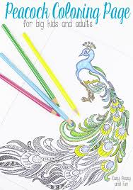 Perfect simple peacock coloring page. Free Printable Coloring Pages For Adults 12 More Designs Everythingetsy Com