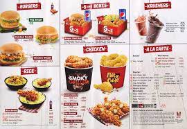 Chicken Bucket Kfc Menu With Prices