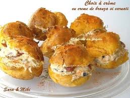 Choix A Creme Cu Crema De Branza Si Carnati 1 Choux A La Creme Food Breakfast