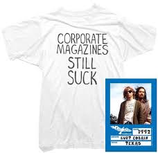 Kurt Cobain T Shirt Corporate Magazine Tee Worn By Kurt Cobain Printed Sweatshirts Shirts T Shirt