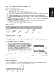 Removing the stand arm from acer h236hl. Acer Kg270 Kg240 Quick Start Guide Manualzz