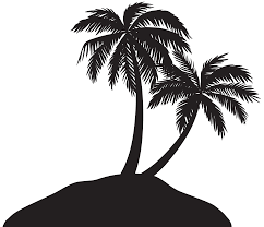 Black And White Beach Palm Tree Clip Art Island With Palm Trees Silhouette Png Clip Art Image Gallery Yopriceville High Quality Images Tree Silhouette Tattoo Palm Tree Silhouette Tree Silhouette