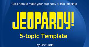 So, i decided to go a little retro and recreate the jeopardy game in google slides. Jeopardy Game 5 Topic Template Google Slides