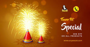 Emits Bright Golden Sparks Blossoming With Dazzling Stars With Aryaasokindia Flower Pot Crackers Crackers Sparklers Fi Flower Pots Diwali Crackers Flowers