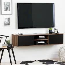 Wall Mounted Tv Stand 56 With Sliding Door Wood Media Console Floating Table Southshorefurniture Wall Wood Media Console Wall Mount Tv Stand Wall Mounted Tv