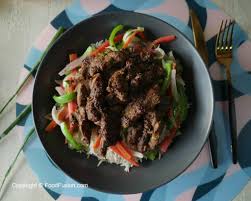 The family requests this all the time. Beef Steak Strips Rice Bowl Food Fusion