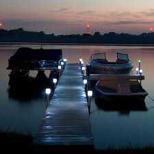 Solar Dock Lights Outdoor Boat Dock Post Light Lake House Lake Cottage Lakefront Living