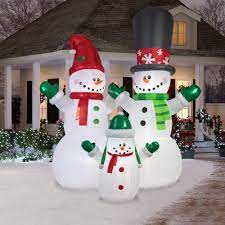 Shop online & save at target.com 12 Inflatable Snowman Family Christmas Decoration Outdoor Yard Decor Light Up Outdoor Christmas Decorations Sale Decoration Yard Decor