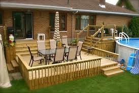 Backyard pools are often categorized into two extremes: Cool Above Ground Pools With Decks Modern Backyard Landscaping Ideas