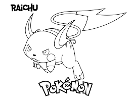 Pokemon raichu coloring pages coloringpages. Raichu Coloring Pages Free Printable Coloring Pages For Kids