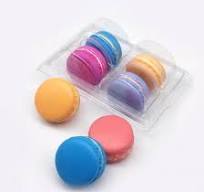 4 Slot Clamshell Macaron PET Packaging Tray Manufacturers