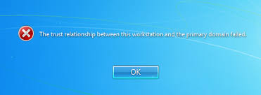 The Trust Relationship Between This Workstation And The Primary Domain Failed Problem Solved