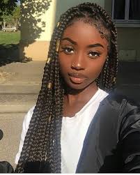 Black And Burgundy Box Braids On Dark Skin 2 320 Likes 11 Comments Ghanaian Hairstyles Ghanaianhairstyles On Instagram Blackgirlmagic Antamilan Dark Skin Beauty Dark Skin Women Hair Styles